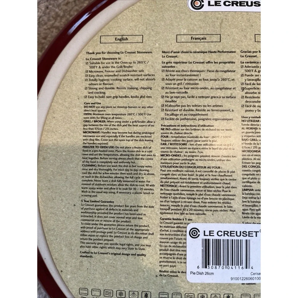 Le Creuset Stoneware Heritage Caribbean 10 1/4